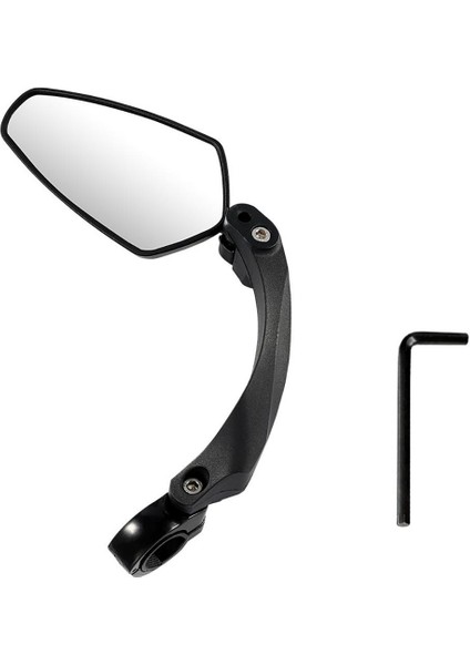 Bisiklet Dikiz Aynası Ayarlanabilir Dikiz Sol Ayna 360 Derece Rotasyon Bisiklet Malzemeleri Gidon Siyah (Yurt Dışından)