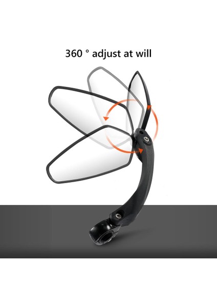 Bisiklet Dikiz Aynası Ayarlanabilir Dikiz Sol Ayna 360 Derece Rotasyon Bisiklet Malzemeleri Gidon Siyah (Yurt Dışından) modelleri