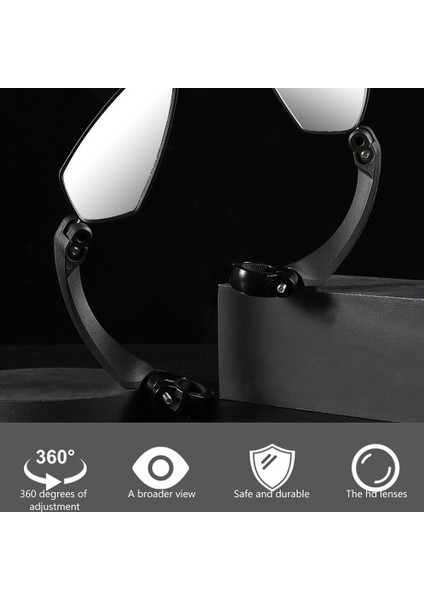 Bisiklet Dikiz Aynası Ayarlanabilir Dikiz Sol Ayna 360 Derece Rotasyon Bisiklet Malzemeleri Gidon Siyah (Yurt Dışından) fırsatları