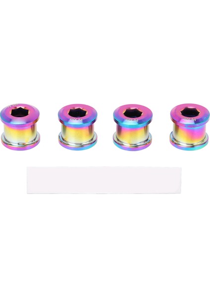 4 Adet 6.5 mm Bisiklet Tek Diskli Aynakol Vida Ti Alaşım Aksesuar Tek Parça Iplik Bmx Zincirleri Cıvata Yol Bisikleti Için Renkli (Yurt Dışından)