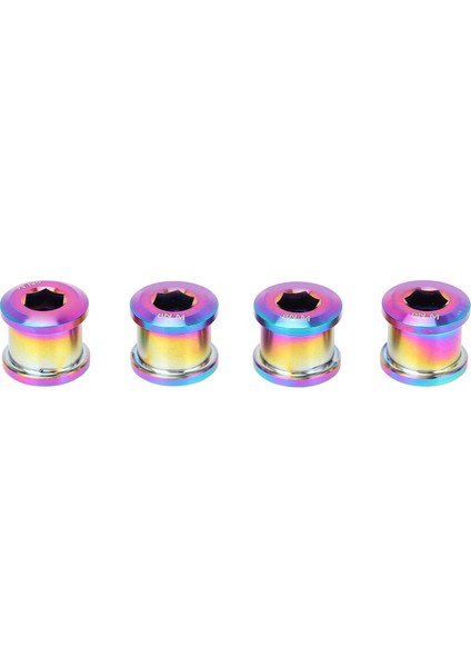 4 Adet 6.5 mm Bisiklet Tek Diskli Aynakol Vida Ti Alaşım Aksesuar Tek Parça Iplik Bmx Zincirleri Cıvata Yol Bisikleti Için Renkli (Yurt Dışından)