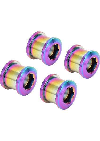 4 Adet 6.5 mm Bisiklet Tek Diskli Aynakol Vida Ti Alaşım Aksesuar Tek Parça Iplik Bmx Zincirleri Cıvata Yol Bisikleti Için Renkli (Yurt Dışından)