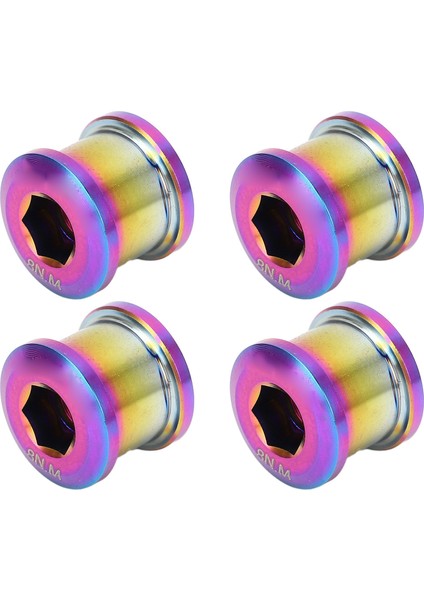 4 Adet 6.5 mm Bisiklet Tek Diskli Aynakol Vida Ti Alaşım Aksesuar Tek Parça Iplik Bmx Zincirleri Cıvata Yol Bisikleti Için Renkli (Yurt Dışından)