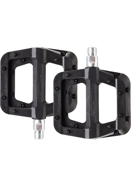 1 Çift Bisiklet Pedalı 9 / 16IN Genişletilmiş Anti Kayma Kolay Kurulum Naylon Fiber Dağ Bisikleti Pedalı Bisiklet Siyah (Yurt Dışından)
