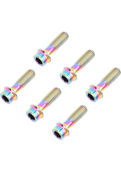 6 Adet Bisiklet Gövdesi Cıvata M5 x 16MM Titanyum Alaşımlı Su Geçirmez Paslanmaz Gidon Kök Cıvata Vida Dağ Bisikleti Için Renkli (Yurt Dışından)