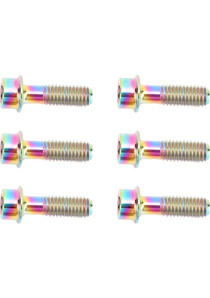 6 Adet Bisiklet Gövdesi Cıvata M5 x 16MM Titanyum Alaşımlı Su Geçirmez Paslanmaz Gidon Kök Cıvata Vida Dağ Bisikleti Için Renkli (Yurt Dışından)