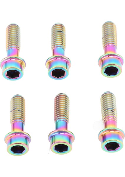 6 Adet Bisiklet Gövdesi Cıvata M5 x 16MM Titanyum Alaşımlı Su Geçirmez Paslanmaz Gidon Kök Cıvata Vida Dağ Bisikleti Için Renkli (Yurt Dışından)