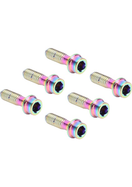 6 Adet Bisiklet Gövdesi Cıvata M5 x 16MM Titanyum Alaşımlı Su Geçirmez Paslanmaz Gidon Kök Cıvata Vida Dağ Bisikleti Için Renkli (Yurt Dışından)