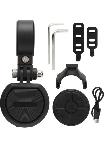 Elektrikli Bisiklet Kornası C Tipi Şarj Ayarlanabilir 80-130DB Bisiklet Uyarı Elektrikli Boynuz Çan Uzaktan Kumanda ile Dağ Bisikleti Için (Yurt Dışından)