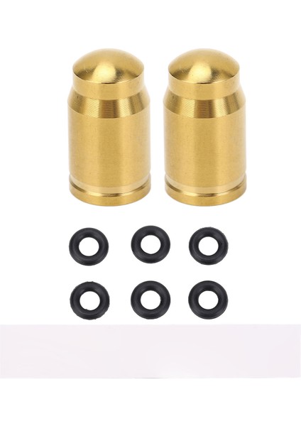 2 Paket Bisiklet Supap Gövdesi Kapaklar Ti Alaşımlı Toz Geçirmez Ağır Hizmet Tipi Evrensel Bisiklet Lastiği Supap Gövdesi Kapatma Başlığı Dağ Yol Bisikleti Için Ka Halkalar ile Altın (Yurt Dışından)