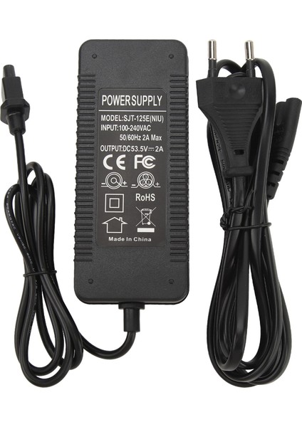 Elektrikli Scooter Şarj Cihazı 53.5 V 2A Evrensel Scooter Pil Güç Adaptörü Elektrikli Bisiklet Için 100-240V Ab Tak (Yurt Dışından)