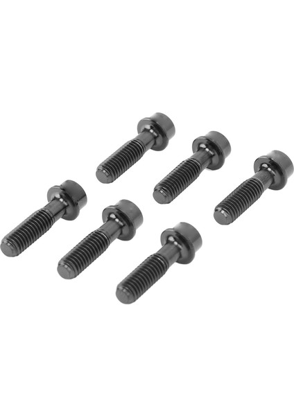 6 Adet Bisiklet Kök Cıvata Ti Alaşım M5X18MM Bisiklet Gövdesi Cıvata Vida Dağ Yol Bisikleti Için Siyah (Yurt Dışından)