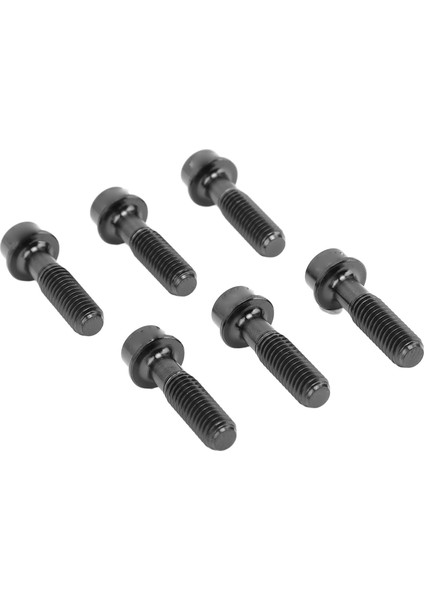 6 Adet Bisiklet Kök Cıvata Ti Alaşım M5X18MM Bisiklet Gövdesi Cıvata Vida Dağ Yol Bisikleti Için Siyah (Yurt Dışından)
