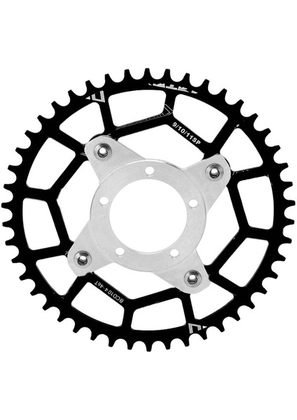 Motorsiklet Dişli Adaptörü Yüksek Sertlik Doğru 46T 104BCD Dişli Adaptörü Bafang BBS01 BBS02 Siyah (Yurt Dışından)