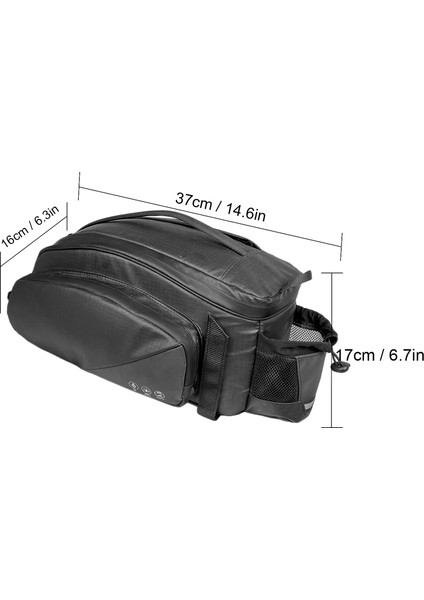 Bisiklet Arka Raf Çantası Yansıtıcı Bisiklet Arka Koltuk Çantası Bagaj Çantası Döngüsü Bagaj Kargo Taşıyıcı Çanta Pannier Omuz Askısı ile (Yurt Dışından)