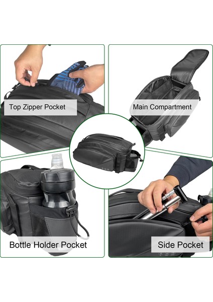 Bisiklet Arka Raf Çantası Yansıtıcı Bisiklet Arka Koltuk Çantası Bagaj Çantası Döngüsü Bagaj Kargo Taşıyıcı Çanta Pannier Omuz Askısı ile (Yurt Dışından) fiyatları