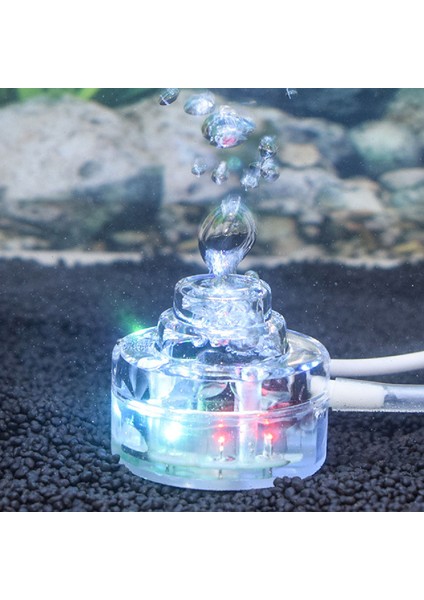Balık Tankı Fıskiye Işık Renkli Degrade Dekoratif Dalgıç LED Hava Taş Lamba Akvaryum Için Ab Tak 100-240V (Yurt Dışından)