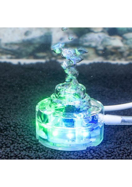 Balık Tankı Fıskiye Işık Renkli Degrade Dekoratif Dalgıç LED Hava Taş Lamba Akvaryum Için Ab Tak 100-240V (Yurt Dışından)