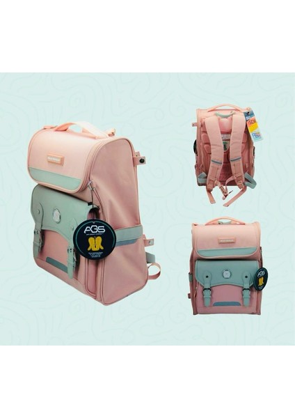2025 Model Yeni Seri Okul Çantası Model 13 Pembe CN0034 Ags Sistem Süspansiyonlu Ağırlık Hissettirmeyen Çanta