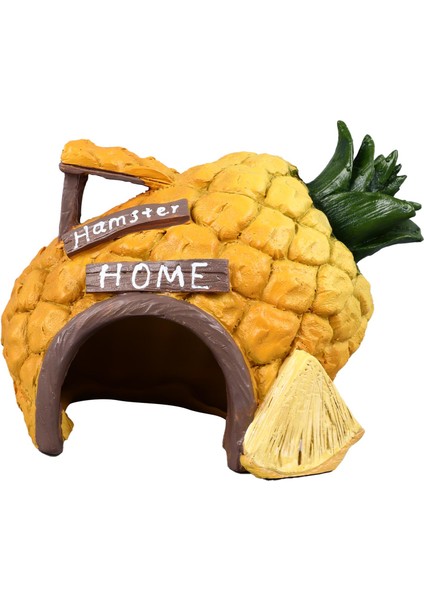 Akvaryum Reçine Dekorasyon Eğlenceli Simülasyon Yenilikçi Peyzaj Akvaryum Hideout Ev Su Tankı Akvaryum Ananas (Yurt Dışından)