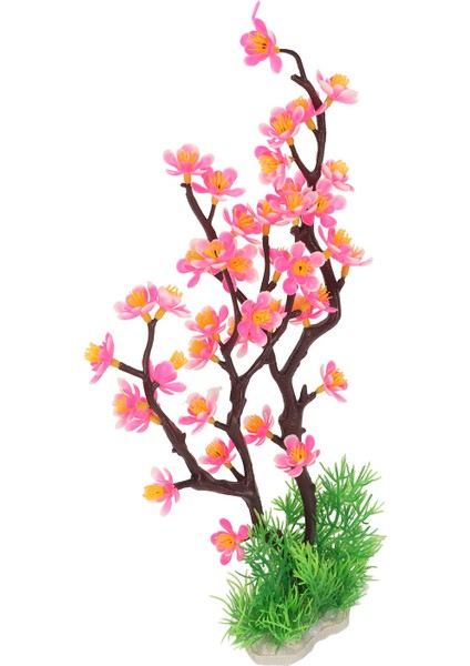 Akvaryum Çiçek Dekorasyonu Simülasyon Yapay Peyzaj Erik Çiçeği Balık Tankı Bitkiler Akvaryum Dekor Için Pembe (Yurt Dışından) fiyatları