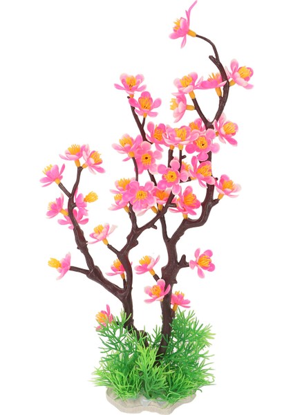 Akvaryum Çiçek Dekorasyonu Simülasyon Yapay Peyzaj Erik Çiçeği Balık Tankı Bitkiler Akvaryum Dekor Için Pembe (Yurt Dışından) modelleri