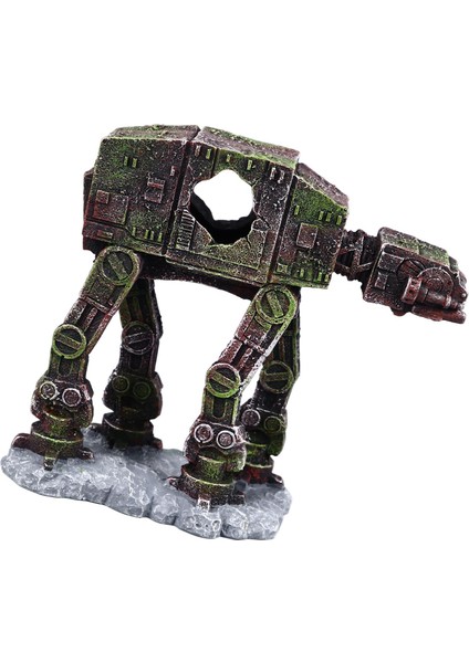 Akvaryum Robot Köpek Dekorasyon Reçine Istikrarlı Taban Balık Tankı Hideout Heykeli Süs Ev Için S (Yurt Dışından) modelleri