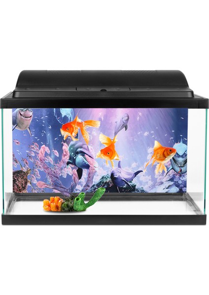 Arka Plan Posteri Dekoratif Boyama Pvc Etiket Manzara Resmi Akvaryum Balıkları Için TANK61X30CM (Yurt Dışından)