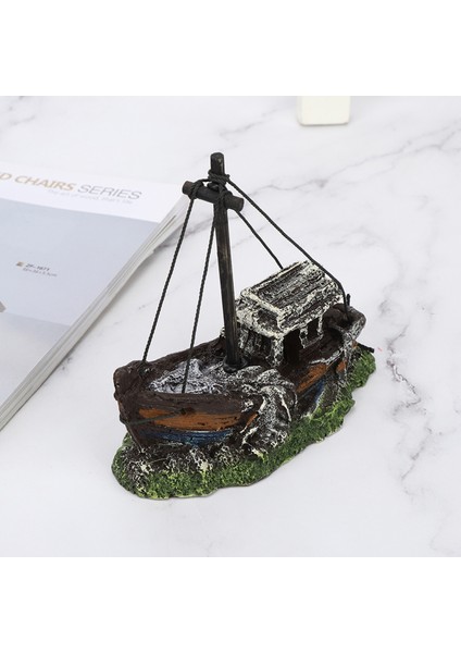 Reçine Akvaryum Yapay Yüksek Simülasyon Batığı Dekorasyon Gizlemek Ev Balık Tankı Peyzaj Süs (Yurt Dışından)