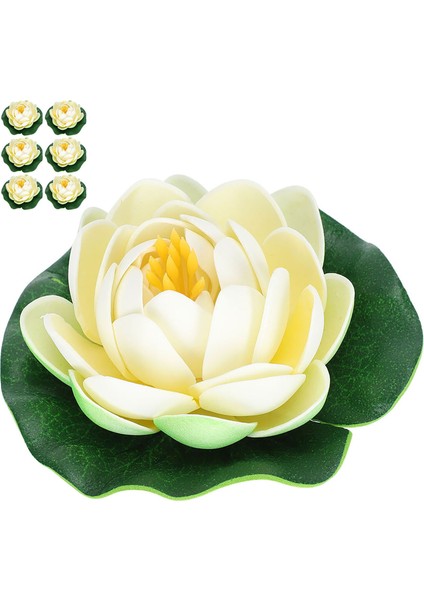Akvaryum Için 6 Adet Küçük Lotus Çiçeği Mini Plastik Çiçekler Çok Renkli Simülasyon (Yurt Dışından) modelleri