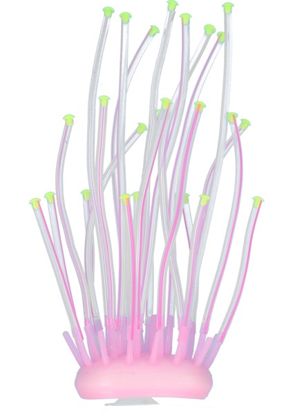 Yapay Mercan Silikon Floresan Simülasyon Akvaryum Balık Tankı 2 Renkli Tüp Decorationpink 20X8CM (Yurt Dışından)