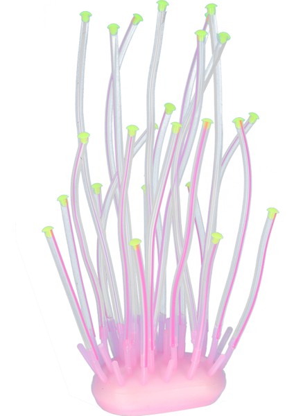 Yapay Mercan Silikon Floresan Simülasyon Akvaryum Balık Tankı 2 Renkli Tüp Decorationpink 20X8CM (Yurt Dışından)