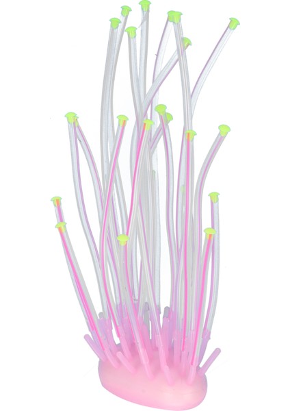Yapay Mercan Silikon Floresan Simülasyon Akvaryum Balık Tankı 2 Renkli Tüp Decorationpink 20X8CM (Yurt Dışından)