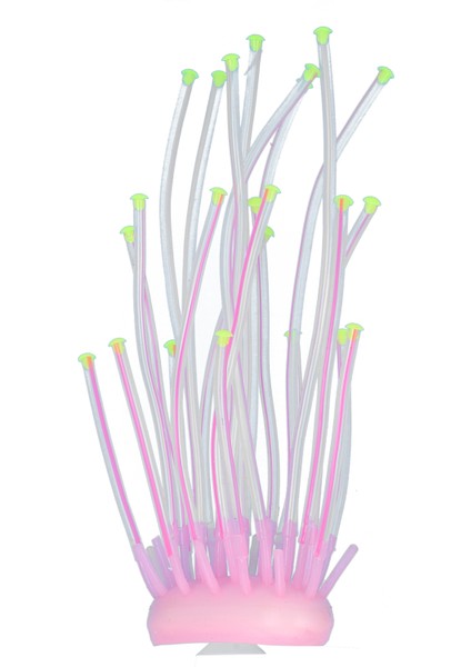 Yapay Mercan Silikon Floresan Simülasyon Akvaryum Balık Tankı 2 Renkli Tüp Decorationpink 20X8CM (Yurt Dışından)