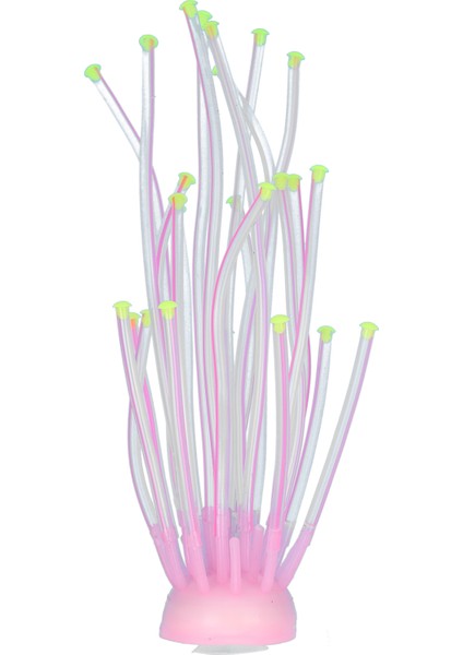 Yapay Mercan Silikon Floresan Simülasyon Akvaryum Balık Tankı 2 Renkli Tüp Decorationpink 20X8CM (Yurt Dışından)