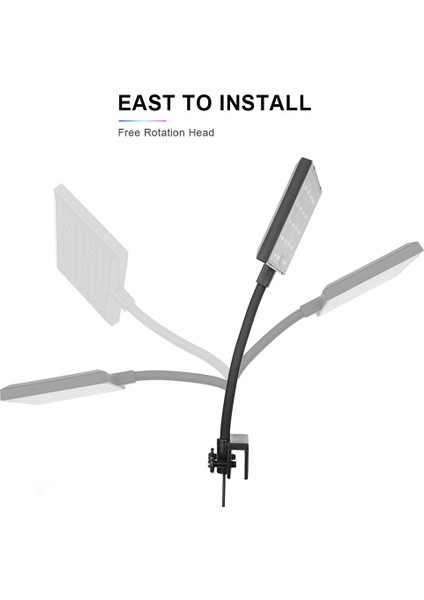 Akvaryum LED Işıkları Kelepçeli Balık Tankları Işık Dönen Kafa ile Beyaz LED Peyzaj Lambası Resif Mercan Su Bitkileri (Yurt Dışından)