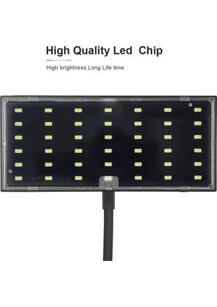 Akvaryum LED Işıkları Kelepçeli Balık Tankları Işık Dönen Kafa ile Beyaz LED Peyzaj Lambası Resif Mercan Su Bitkileri (Yurt Dışından)