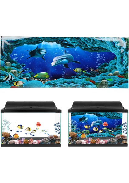 Arka Plan Posteri Dekoratif Deniz Dünya Resimleri Pvc Sticker Manzara Akvaryum Balık TANK61X30CM (Yurt Dışından) indirimleri