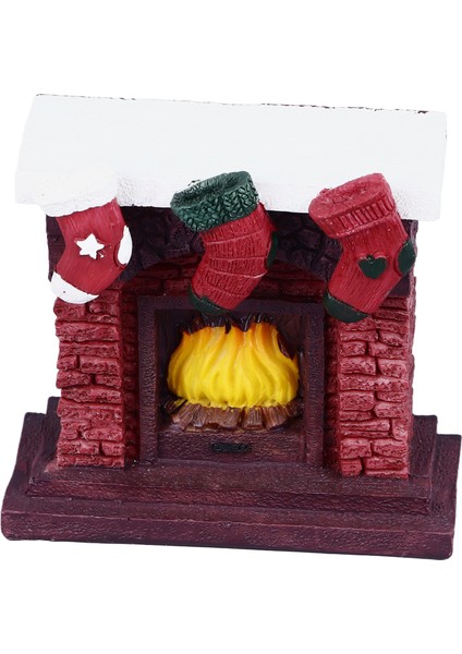 Noel Balık Tankı Süs Zarif Güzel Reçine Akvaryum Zanaat Dekorasyon Ev Için Noel Şömine (Yurt Dışından)