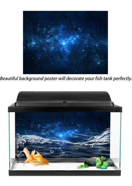 Pvc Yapışkanlı Yıldız Tozu Akvaryum Balık Tankı Arka Plan Posteri Zemin Dekorasyon Kağıdı (91 * 50CM) (Yurt Dışından) fiyatları