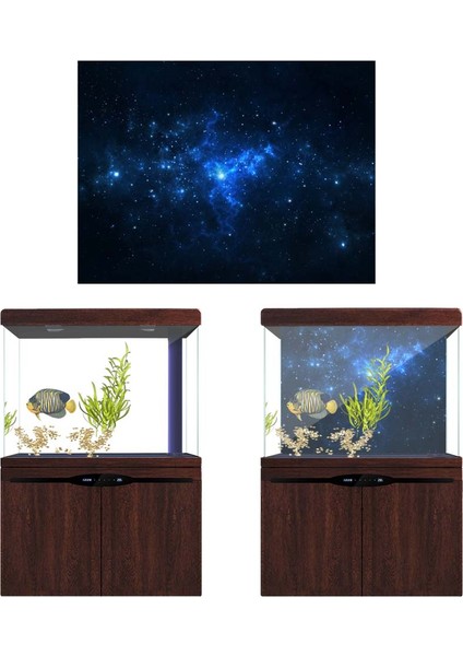 Pvc Yapışkanlı Yıldız Tozu Akvaryum Balık Tankı Arka Plan Posteri Zemin Dekorasyon Kağıdı (91 * 50CM) (Yurt Dışından) fırsatları