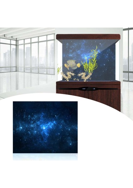 Pvc Yapışkanlı Yıldız Tozu Akvaryum Balık Tankı Arka Plan Posteri Zemin Dekorasyon Kağıdı (91 * 50CM) (Yurt Dışından) indirimleri