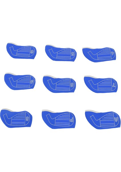 9 Adet Kulübü Golf Sopası Kılıfı Numarası ile Toz Geçirmez Moda Şok Emici Anti Kayma Kulübü Demir Golf Sopası Kılıfı Kulübü Malzemeleri Mavi (Yurt Dışından) indirimleri
