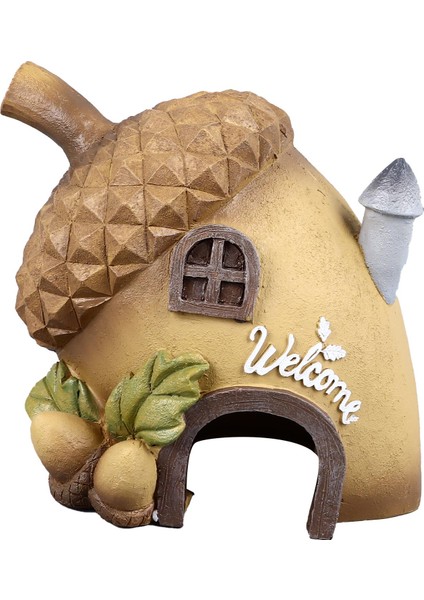 Akvaryum Reçine Dekorasyon Eğlenceli Simülasyon Yenilikçi Peyzaj Akvaryum Hideout Ev Su Tankı Akvaryum Meşe Palamudu (Yurt Dışından)