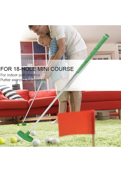 24 Inç Mini Ka Başlıklı Golf Putter'ları Çocuk Golf Putter'ı Çelik Şaft (Yeşil) (Yurt Dışından)