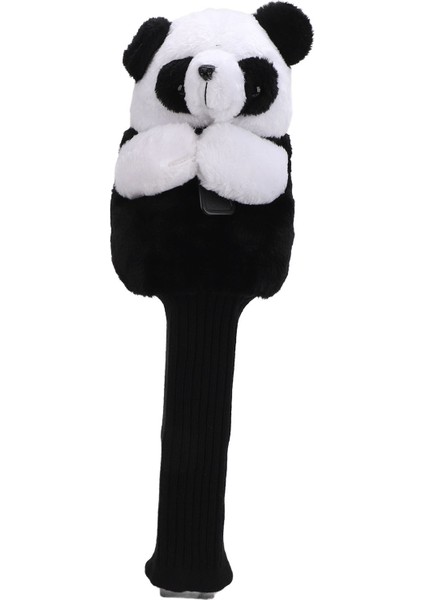 Golf Sopası Ucu Kapağı Peluş Kolay Temizlik Sevimli Panda Golf Kulübü Koruyucu Başörtüsü Açık (Yurt Dışından)