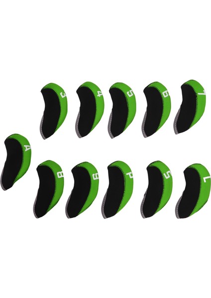 11 Adet / Takım Numarası Golf Demir Başörtüsü Neopren Golf Kulübü Demir Golf Sopası Kılıfı Koruyucu Covergreen (Yurt Dışından)