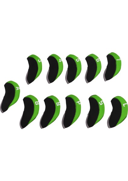11 Adet / Takım Numarası Golf Demir Başörtüsü Neopren Golf Kulübü Demir Golf Sopası Kılıfı Koruyucu Covergreen (Yurt Dışından)
