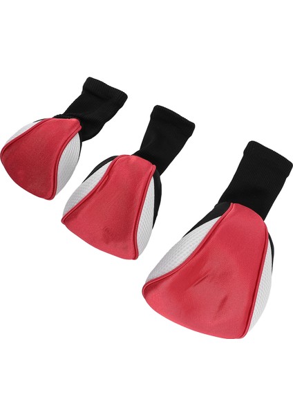 3 Adet Kulübü Golf Sopası Kılıfı Değiştirilebilir Etiketleri ile Nefes Çizilmeye Dalı Naylon Kompozit Kumaş 1 3 5 Kulübü Koruyucu Golf Sopası Kılıfı Kırmızı Beyaz (Yurt Dışından) modelleri