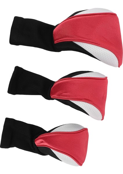 3 Adet Kulübü Golf Sopası Kılıfı Değiştirilebilir Etiketleri ile Nefes Çizilmeye Dalı Naylon Kompozit Kumaş 1 3 5 Kulübü Koruyucu Golf Sopası Kılıfı Kırmızı Beyaz (Yurt Dışından) indirimleri